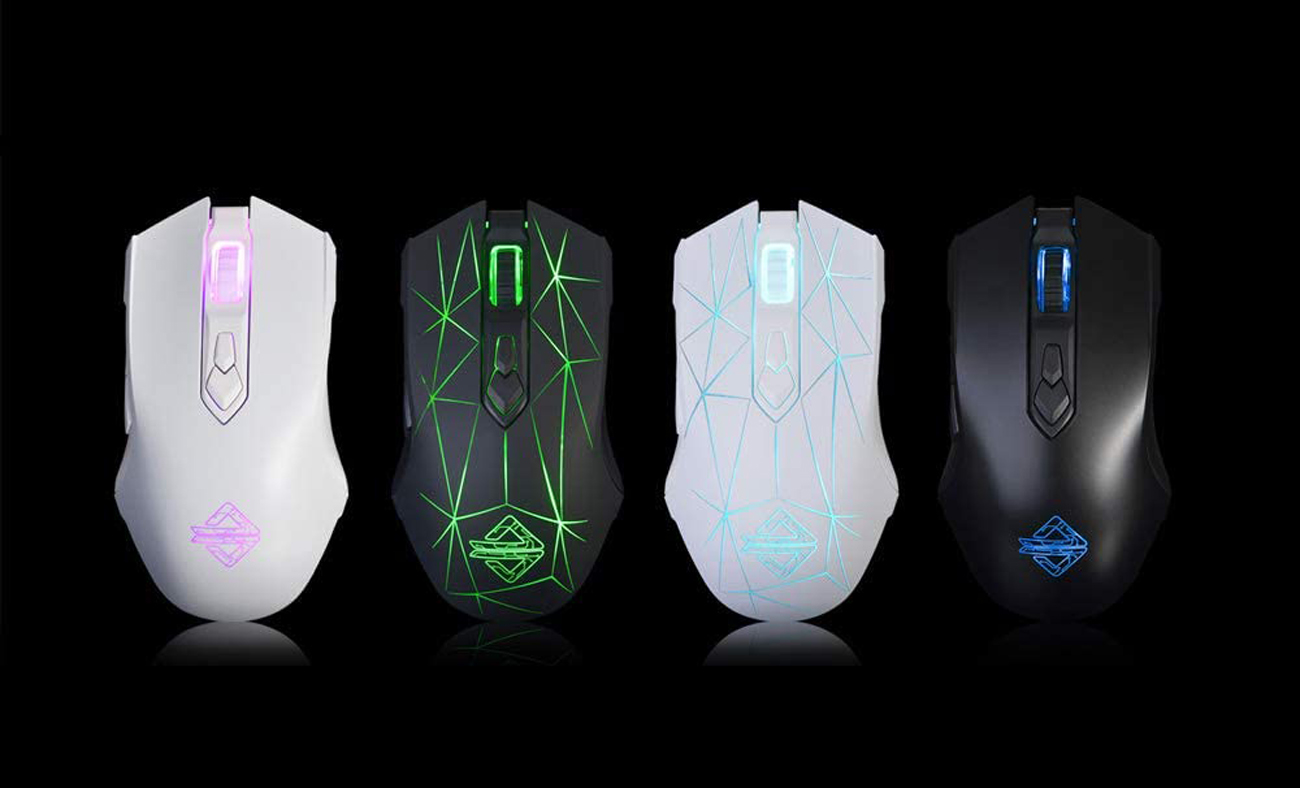 There are four different colors for Ajazz AJ52 gaming mouse.